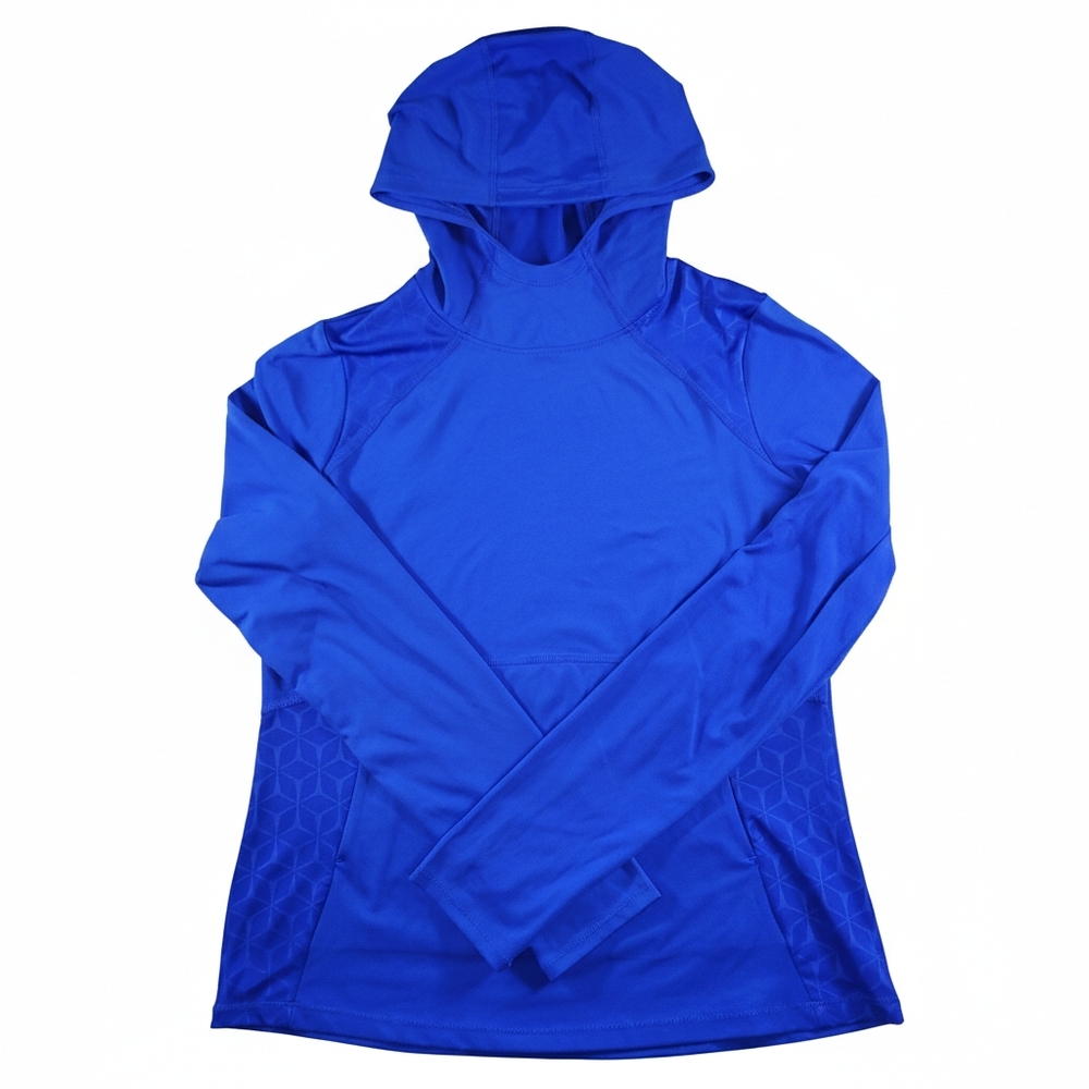 Xersion Quick-Dri Blue Hooded Long Sleeve Athletic Top Small